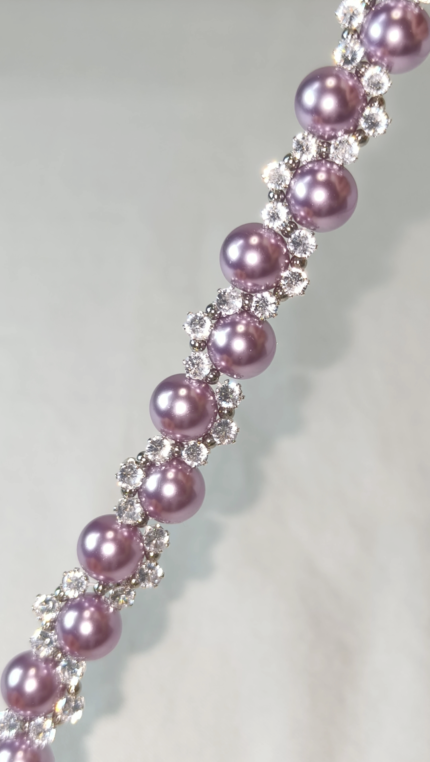 U110 Nova Pixie(Lavender) Bracelet, 5A Zircon Beads,DIY Bracelet Kits,DIY Jewelry Making Video Tutorial Included,Finished Jewelry