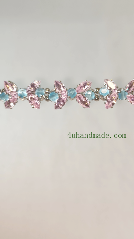 U112 Fairy Wing Trail Bracelet, 5A Zircon Beads,DIY Bracelet Kits,DIY Jewelry Making Video Tutorial Included,Finished Jewelry